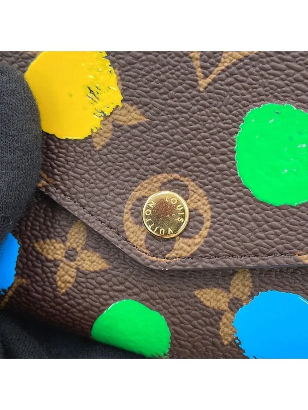Louis Vuitton Wallet Monogram Painted Dot LV YK Portefeuille Sarah Yayoi Kusama